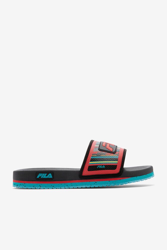 Fila Lunar Slide Sandals Black - Mens - 72539WIGD